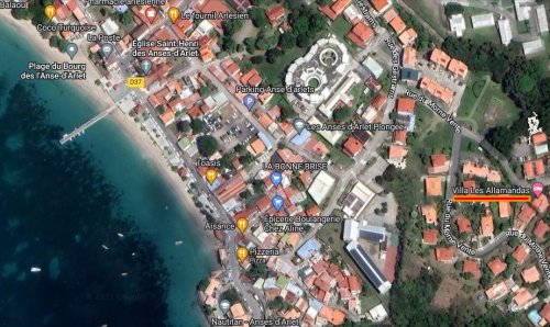 Plan de situation de la Villa Les Allamandas